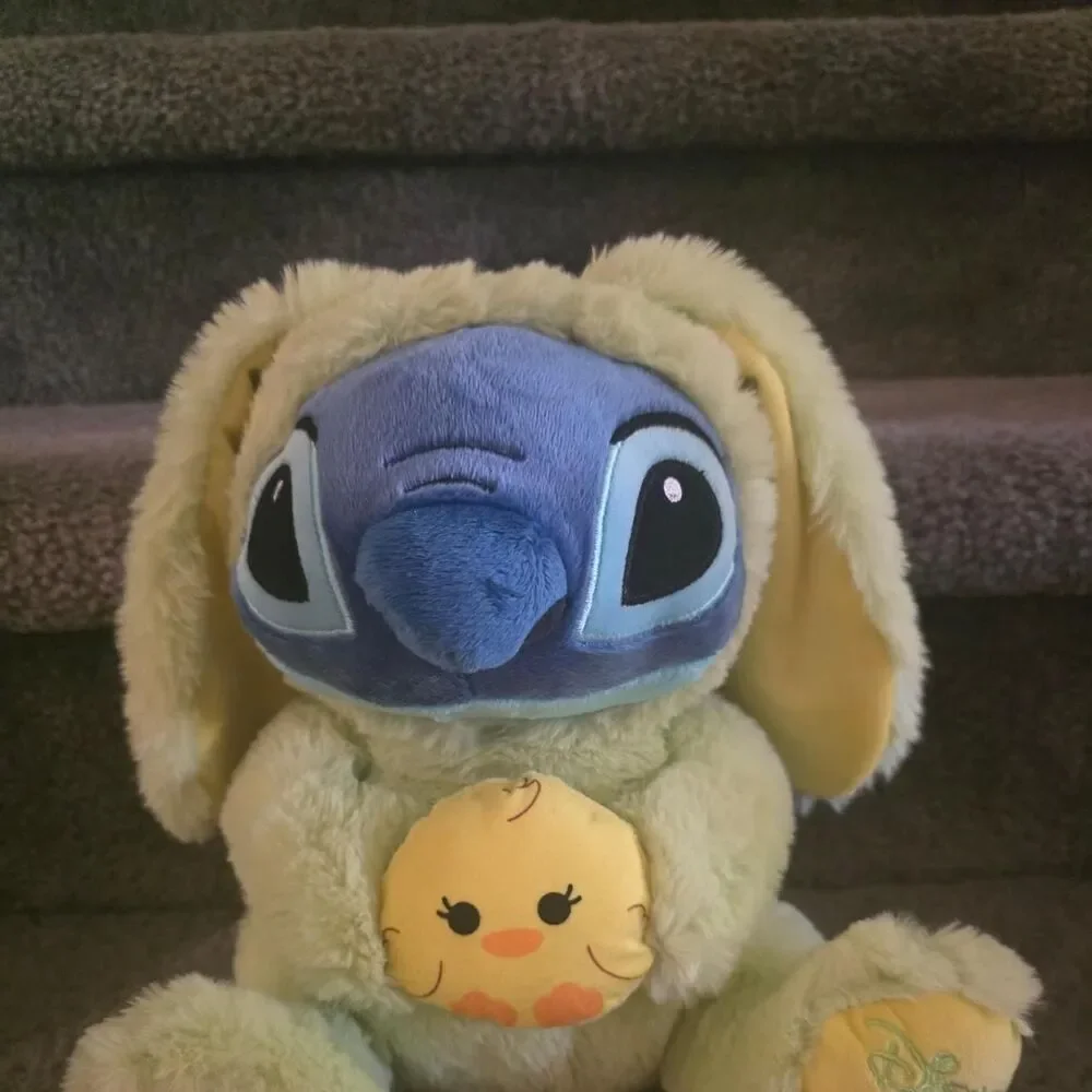 Disney 2019 Easter Bunny Stitch Plush Soft Stuffed Animal NEW